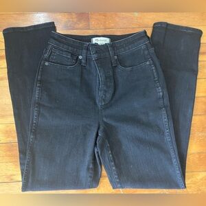 NWOT Black Madewell Stovepipe Jeans, curvy 26